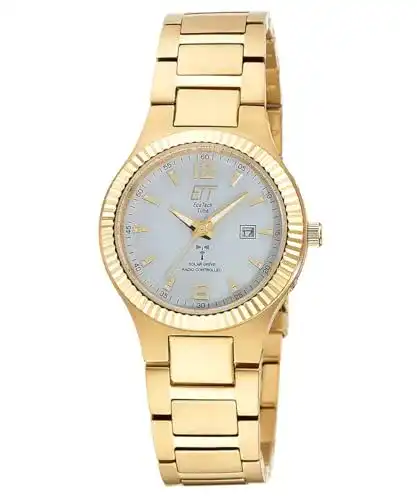 Funk-Solaruhr Damen ETT Eco Tech Time mit Titan-Armband