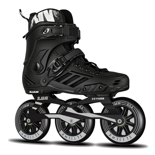 Speed-Skates Damen Sljjlhx Inlineskates mit 3 Rädern für Herren und Damen