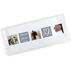 Foto-Handtuch mit individuellen Fotos bedruckt für persönliche Anlässe