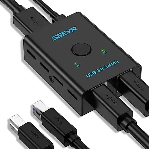 SGEYR USB 3.0 Switch 2 in 1 Out für mehrere Computer