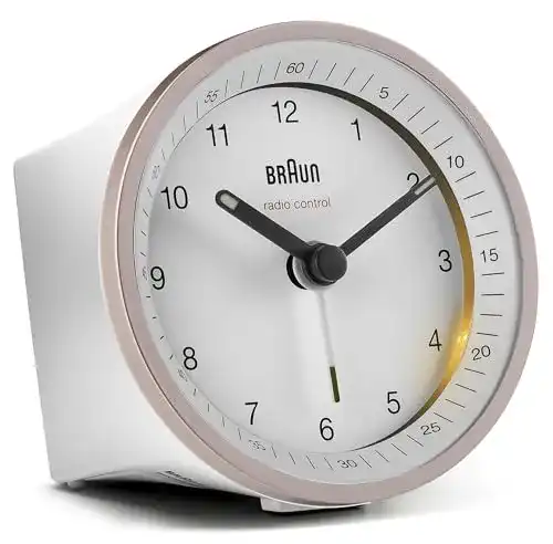 Braun Funkwecker BC07PW-DCF mit Schlummerfunktion und Beleuchtung
