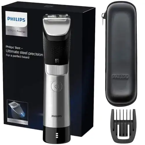 Barttrimmer Philips Series 9000 mit SteelPrecision-Technologie