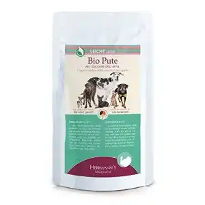 Herrmanns Hundefutter Pouch Leicht mit Bio-Pute im 15er Pack