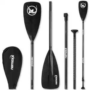 Kajak-Paddel Nemaxx Carbon Speed Verstellbares 3-teiliges Paddel