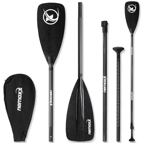 Kajak-Paddel Nemaxx Carbon Speed Verstellbares 3-teiliges Paddel