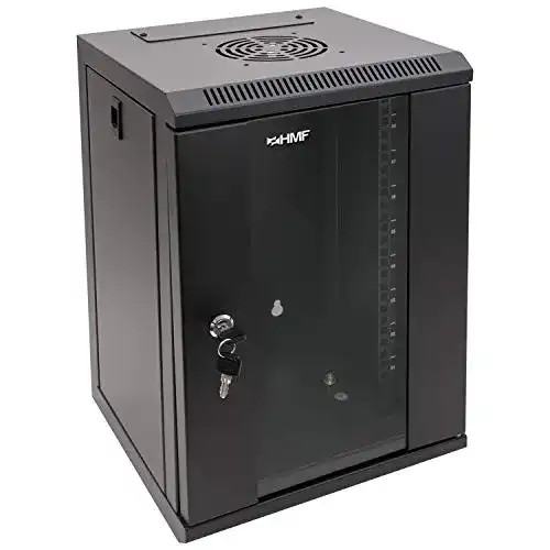 Serverschrank HMF 63309-02, 10 Zoll, 9 HE, für Stand- und Wandmontage