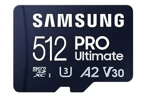Samsung PRO Ultimate microSD-Karte 512 GB mit SD-Adapter