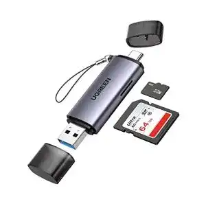 Kartenlesegerät Ugreen SD Kartenleser mit Dual-Stecker und 104MB/s
