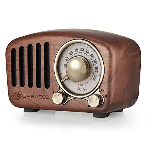 Nostalgieradio Greadio Vintage-Radio Retro Bluetooth Lautsprecher