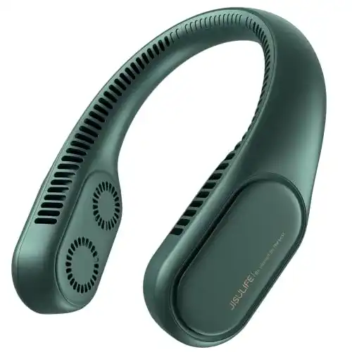 Nackenventilator JISULIFE mit Turbo-Funktion und 4000mAh Akku