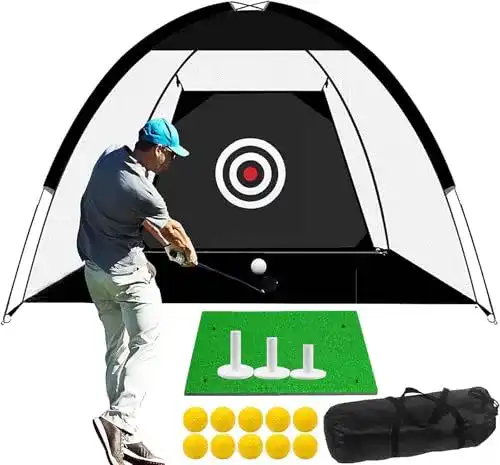Golf Übungsnetz LOVMEAD 3 m Chipping Netz für Indoor und Outdoor