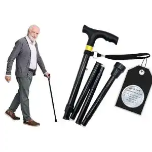 Gehstock Tiga-Med Aluminium faltbar und höhenverstellbar