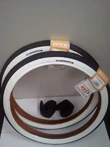 Fahrradreifen 20 Zoll VORAGA 2X CST Weißwand Reifen mit Schläuchen