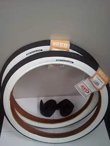 Fahrradreifen 20 Zoll VORAGA 2X CST Weißwand Reifen mit Schläuchen