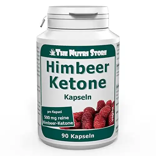 Himbeer-Ketone 500 mg Kapseln von The Nutri Store, 90 Stück