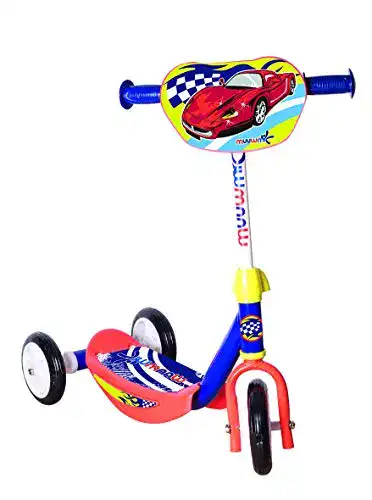 Muuwmi Kiddyscooter für Kinder 3-rädriger Tretroller mit 140/120 mm Rädern