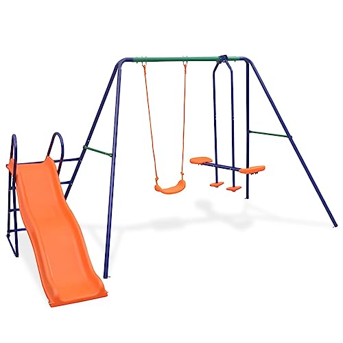 Doppelschaukel mit Rutsche von vidaXL für Kinder