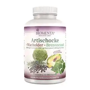 Artischocken-Kapseln mit Wacholder und Brennnessel von BIOMENTA