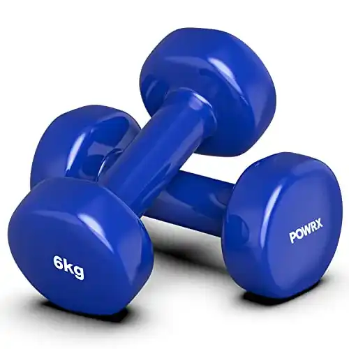 Kurzhanteln POWRX Vinyl Hanteln Set für Fitness und Gymnastik