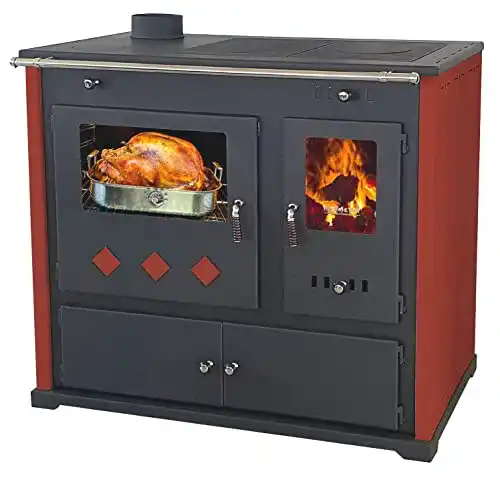 Küchenofen mit Backfach und Herdplatte für Holzheizung