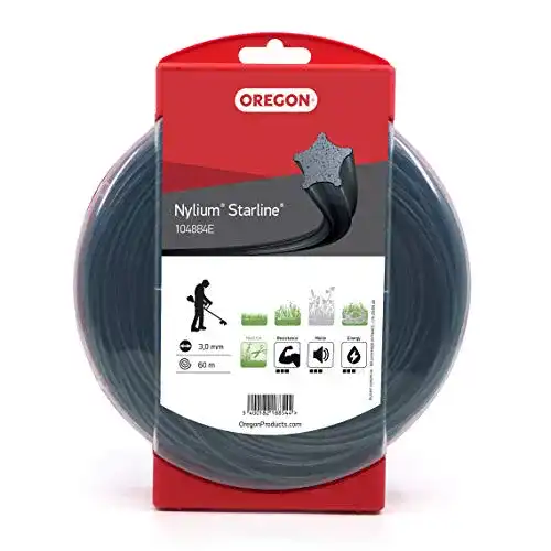 Mähfaden 3 mm Oregon für Rasentrimmer mit sternförmigem Nylon