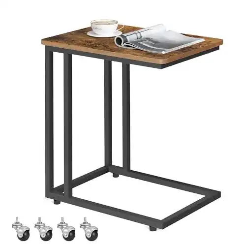 Beistelltisch mit Rollen von VASAGLE in C-Form