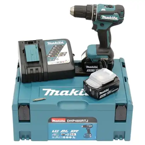 Akku-Schlagbohrschrauber Makita DHP485RTJ 18V 5,0Ah mit 2 Akkus