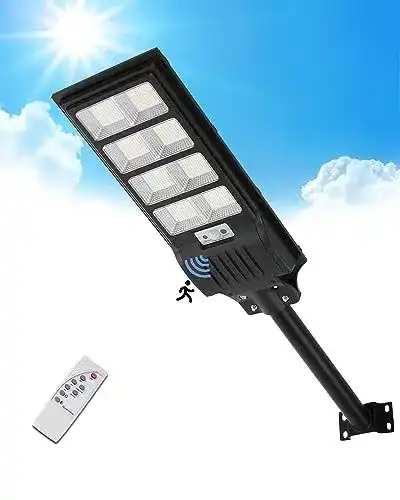 Sararoom 400W Solar Straßenlampe mit Fernbedienung für Außen