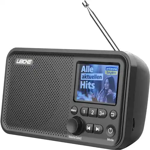 Leicke tragbares DAB+ Radio mit Bluetooth 5.0 und Farbdisplay