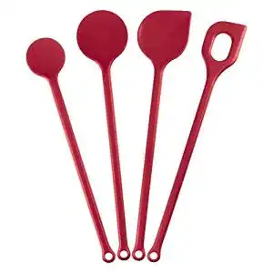 Kochlöffelset aus Kunststoff von Kigima 4-teilig in Rot