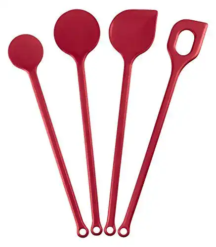 Kochlöffelset aus Kunststoff von Kigima 4-teilig in Rot
