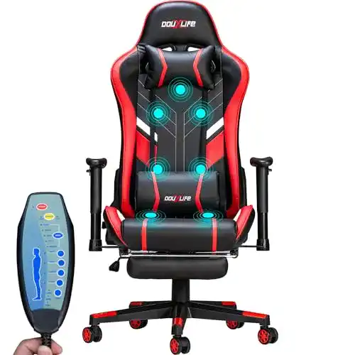 Douxlife Massage Gaming Stuhl – Ergonomischer Bürostuhl für PC und Büro