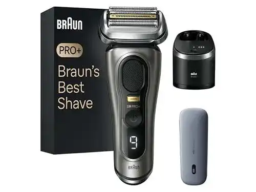 Braun Series 9 Pro+ Elektrorasierer für Herren mit Reinigungsstation