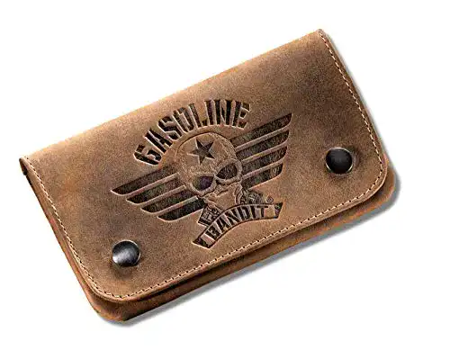 Tabaktasche Gasoline Bandit aus Echtleder im Vintage-Design
