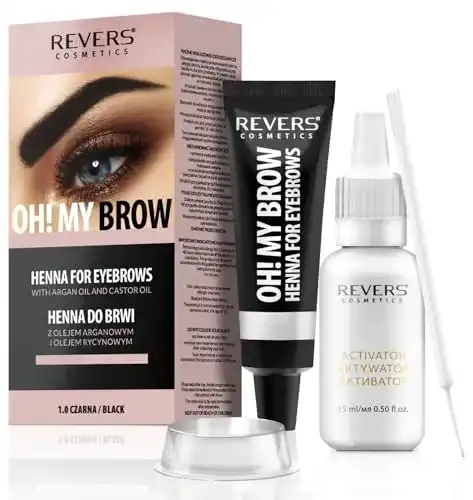 Wimpern- und Augenbrauenfarbe schwarz 1.0 von Revers Cosmetics