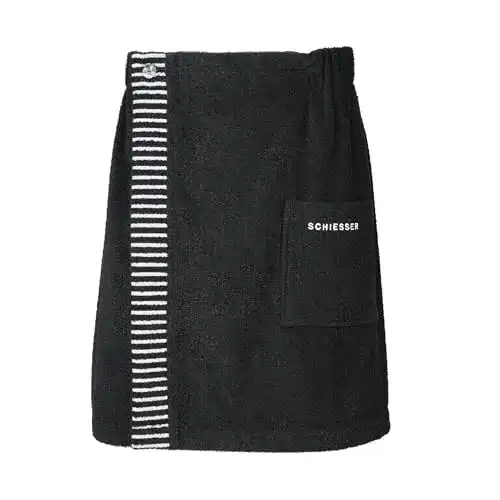 Saunakilt für Herren von Schiesser in Schwarz, Größe 46-54