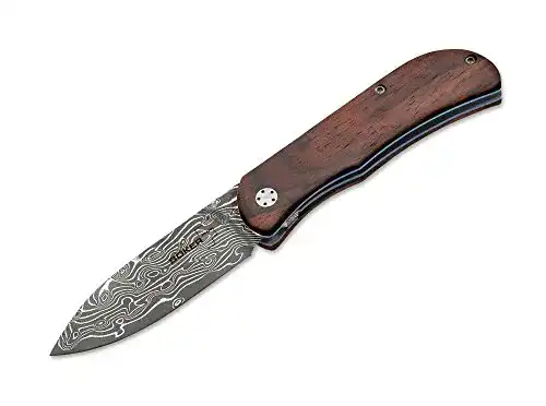 Damast Taschenmesser Böker Plus Exskelibur II Cocobolo