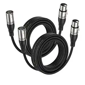 XLR-Kabel Ebxya Mikrofonkabel 5M im 2er Pack mit 3-Pin Stecker