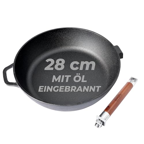 Biol Gusseisen Bratpfanne 28 cm für Induktion und Ofen