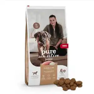 Mera Pure Sensitive Junior Hundefutter mit Truthahn und Reis