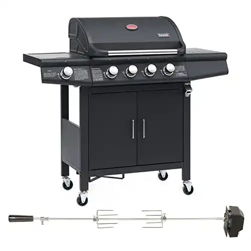 Taino Gasgrill RED 4+1 mit Drehspieß für BBQ und Grillen