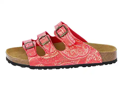 Pantoletten für Damen Lico Bioline Lady in Rot/Orange