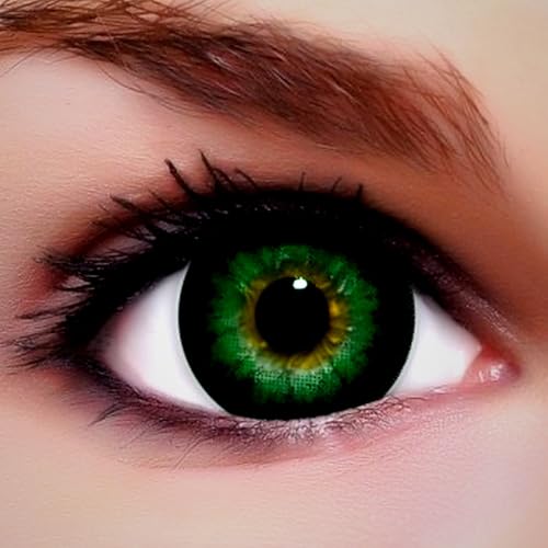 Farbige Kontaktlinsen Lenzera Circle Lenses Babe Green ohne Stärke