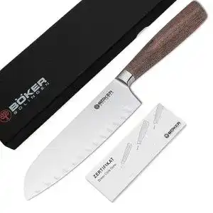 Böker Kochmesser Santoku aus Solingen mit Holzgriff, 17 cm