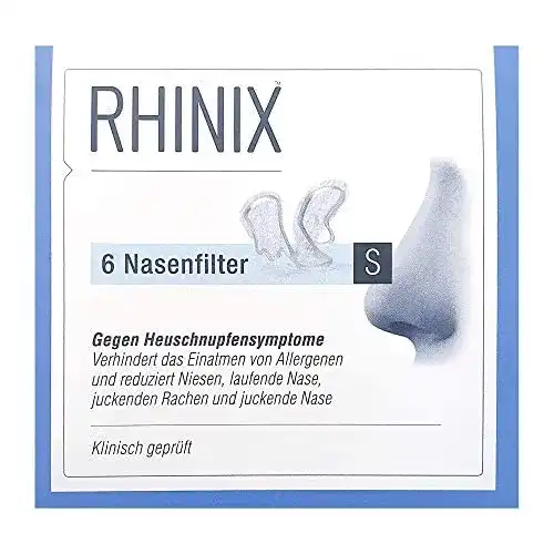 Nasenfilter Rhinix zur Linderung von Heuschnupfensymptomen, 6 Stück