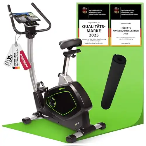 Ergometer Christopeit Sport Heimtrainer Eco 1000 mit Bodenschutzmatte