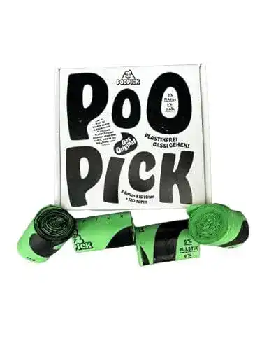 Biologisch abbaubare Hundekotbeutel von Poopick Plastikfrei und Reißfest