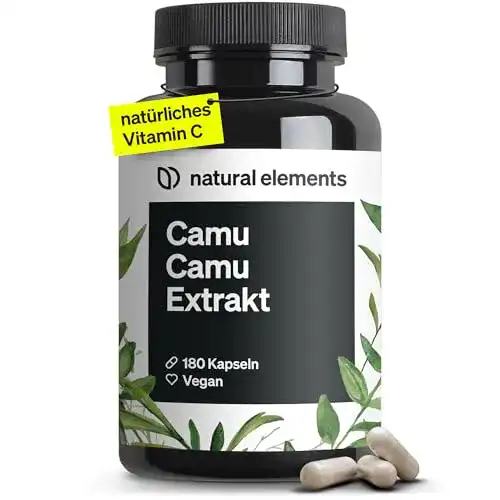 Camu Camu Extrakt Kapseln mit Vitamin C – 180 vegane Kapseln
