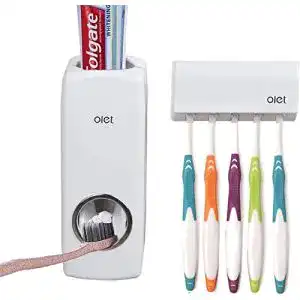 Automatischer Zahnpastaspender Towomo Olet mit Zahnbürstenhalter Set