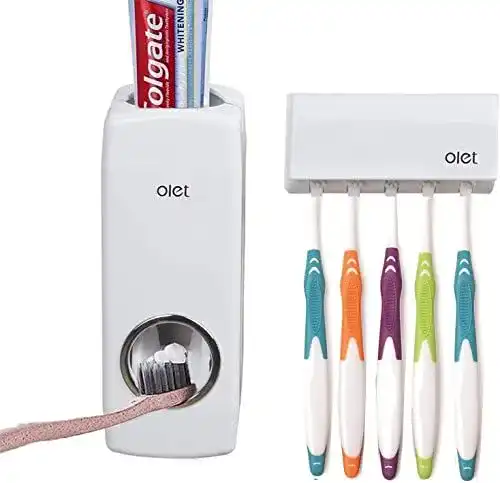Automatischer Zahnpastaspender Towomo Olet mit Zahnbürstenhalter Set